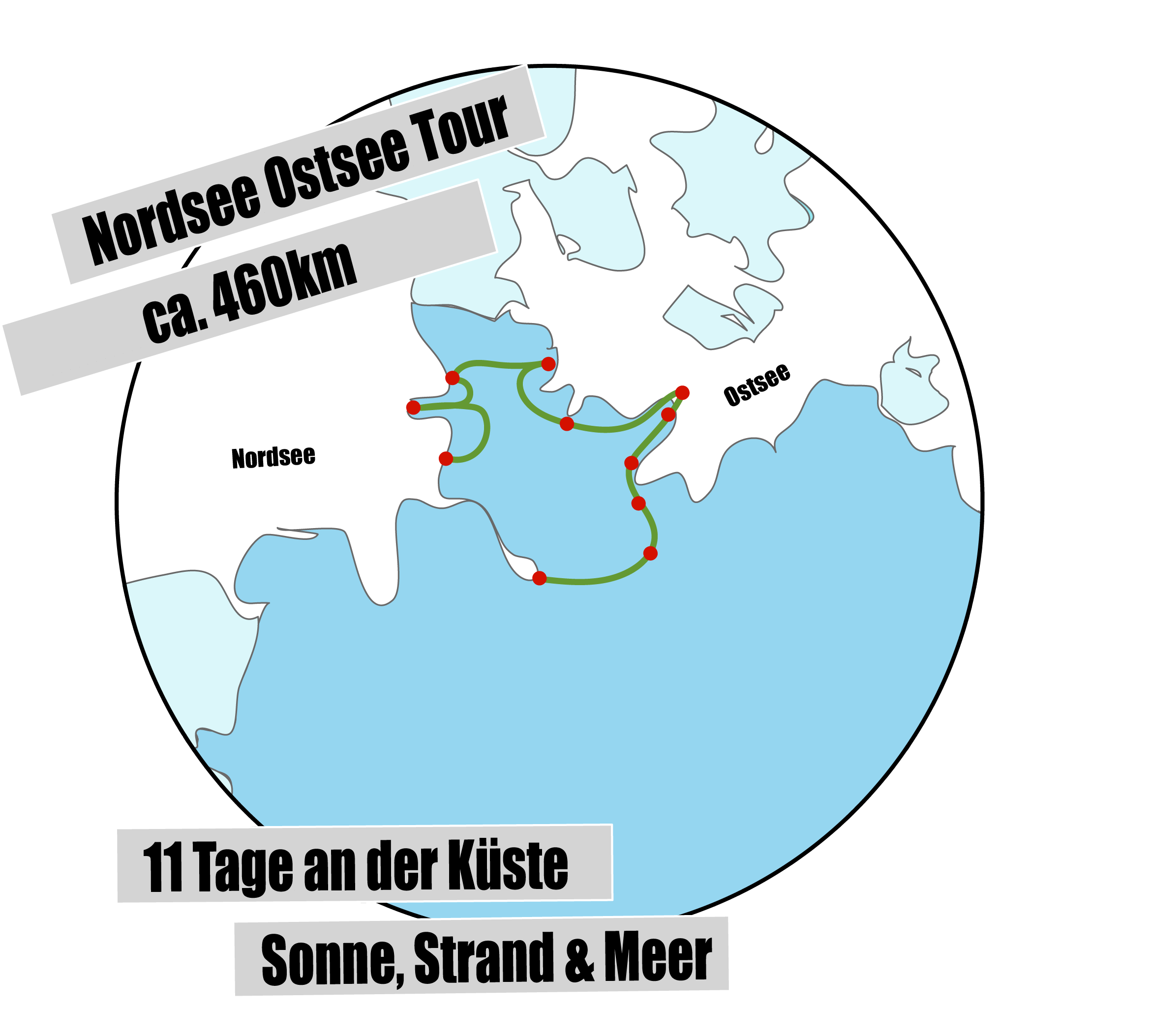 Nordsee  und Ostseekarte